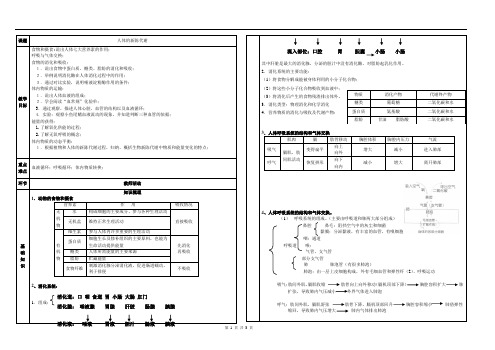 人体的新陈代谢教案