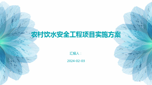 农村饮水安全工程项目实施方案