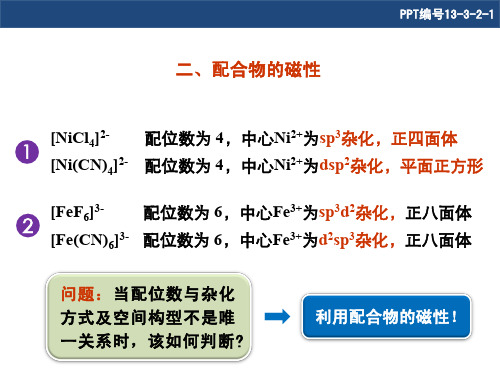 7配合物的磁性与内轨型、外轨型配合物的确定