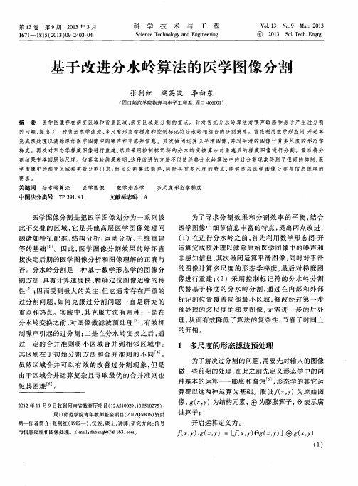 基于改进分水岭算法的医学图像分割