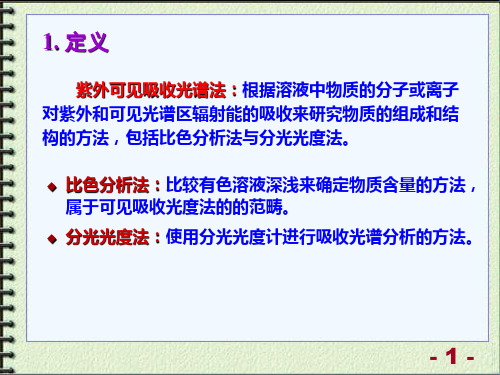 第三章紫外可见吸收光谱法