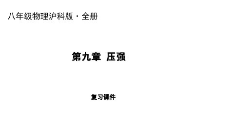 沪科版八年级下册第九章 浮力 复习课件(共26张PPT)