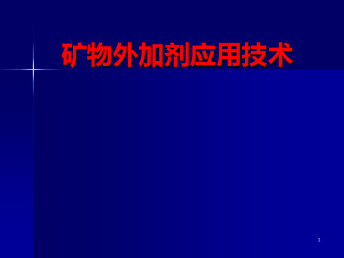 矿物外加剂应用技术及应用