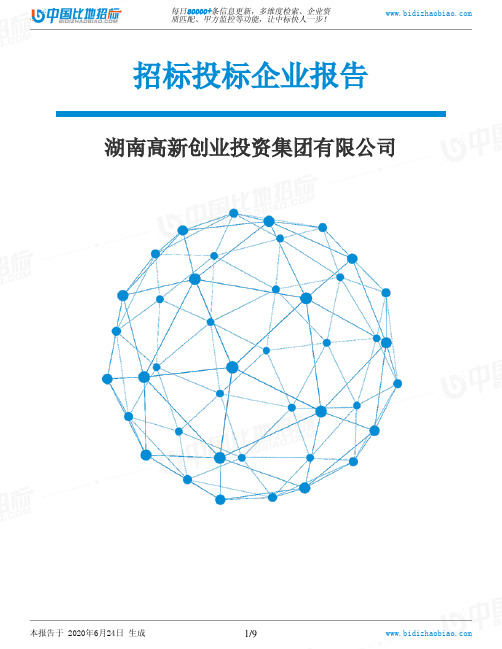 湖南高新创业投资集团有限公司-招投标数据分析报告