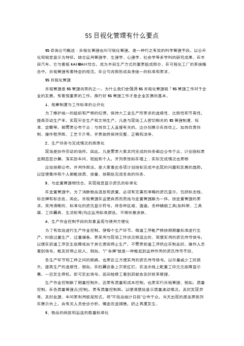 5S目视化管理有什么要点