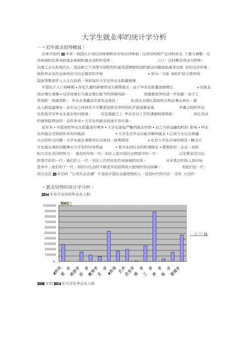 大学生就业率的统计学分析