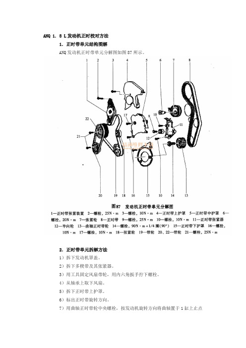 帕萨特ANQ发动机正时校对