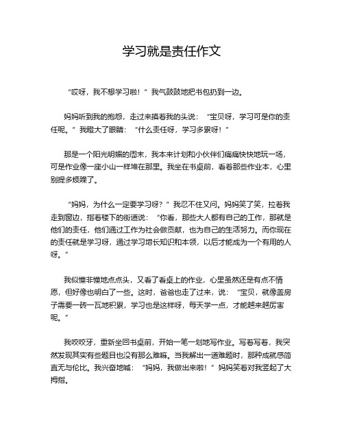 学习就是责任作文