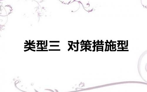 【师说】2017届高考地理二轮复习课件类型三对策措施型