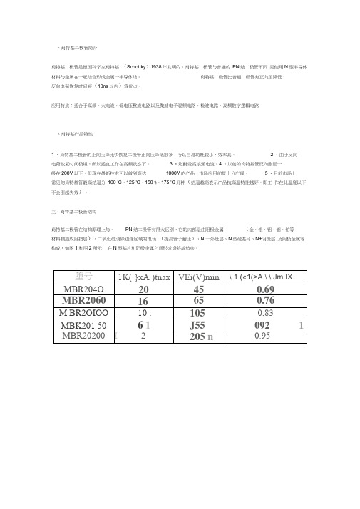 肖特基二极管原理和应用