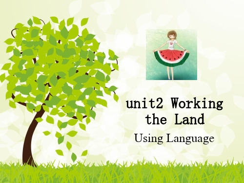 人教 必修4 Unit 2 Using language (共31张PPT)