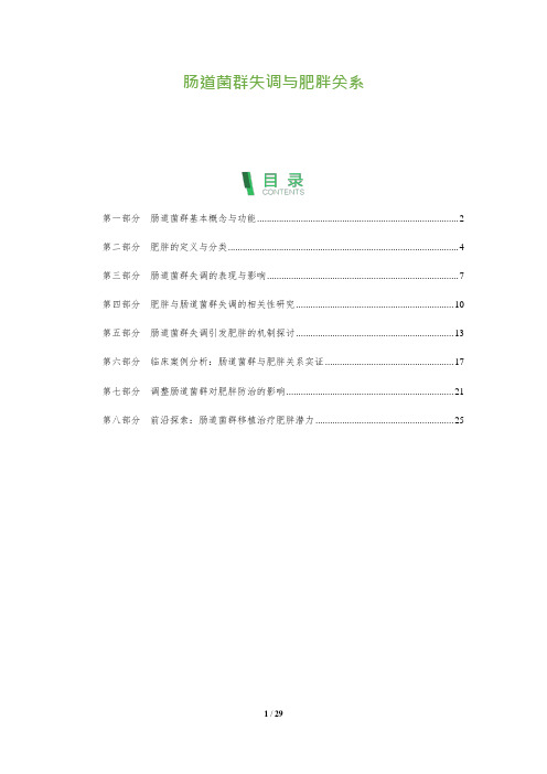 28_肠道菌群失调与肥胖关系