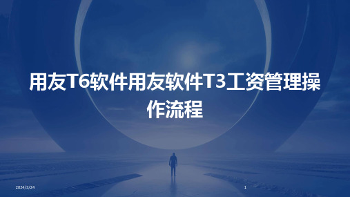 2024年度用友T6软件用友软件T3工资管理操作流程