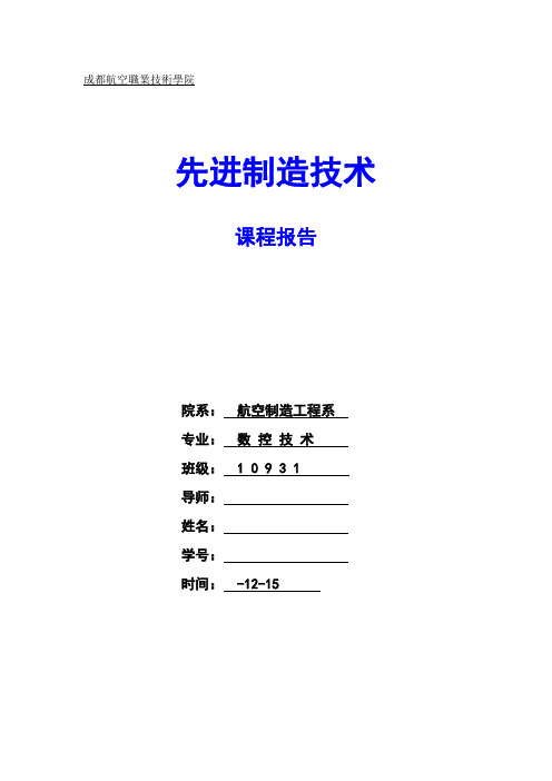 先进制造技术课程报告样本