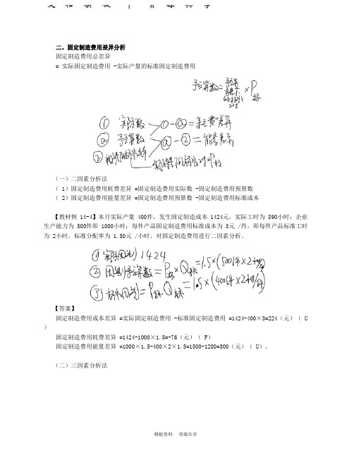 课程资料:第88讲_固定制造费用差异分析