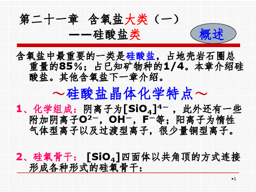 硅酸盐矿物PPT课件