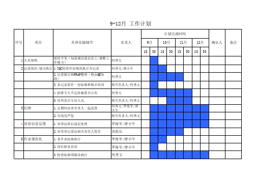 工作计划