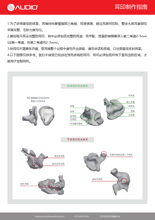 64audio 耳印制作指南说明书