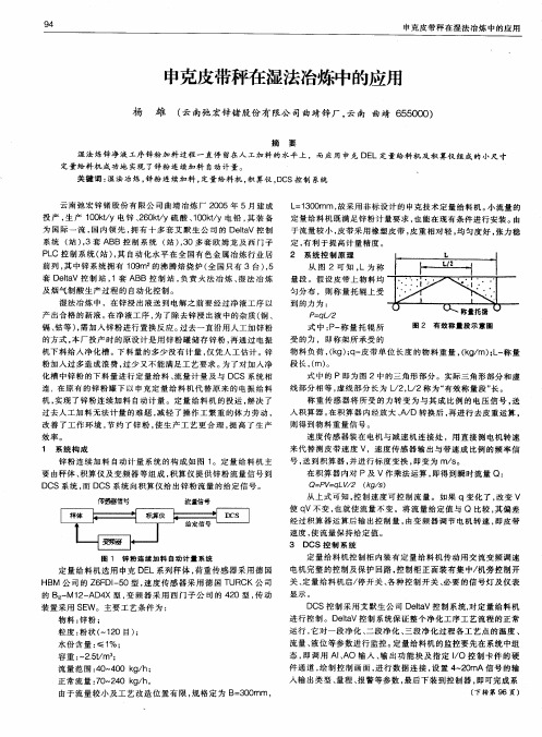 申克皮带秤在湿法冶炼中的应用