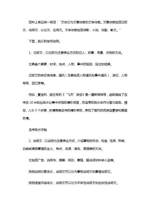 文章体裁和文学体裁有哪些(文章体裁有哪些文学体裁有哪些)