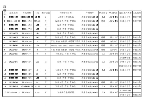 隧道支护衬砌表