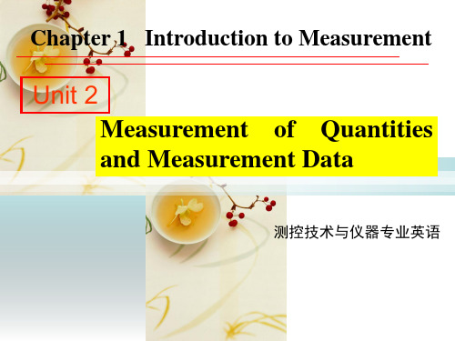 测控技术与仪器专业英语 Unit 2