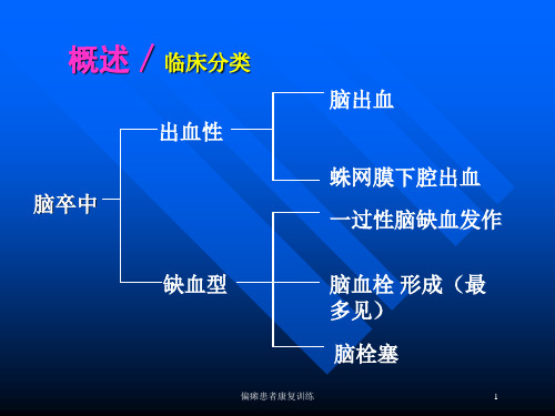 偏瘫患者康复训练培训课件