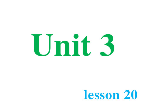 三年级下册英语课件-《Unit3 Special days Lesson20》课件1