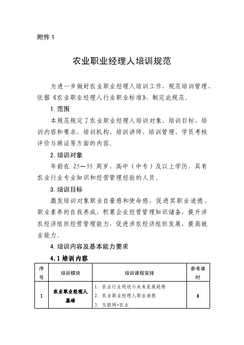 4.2基本能力要求4.2.1农业职业经理人基本素养