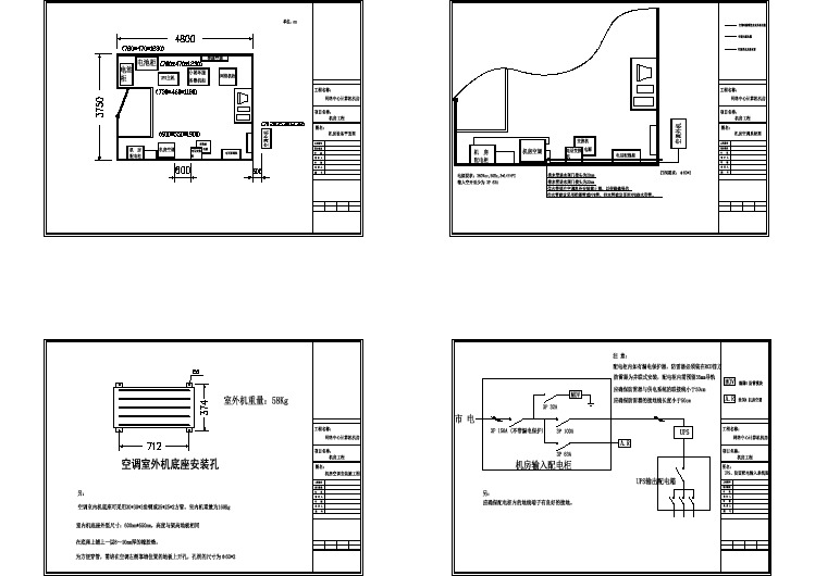 电子机房设备布置系统图