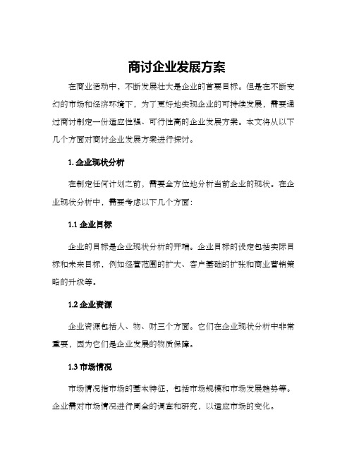 商讨企业发展方案