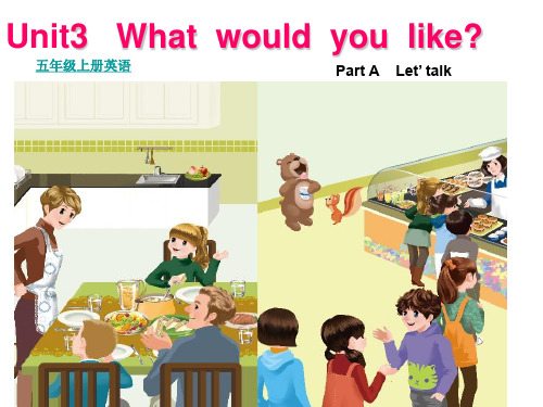 小学英语新版人教版(PEP)五年级上册Unit3 What would you like PartA Let'talk课件