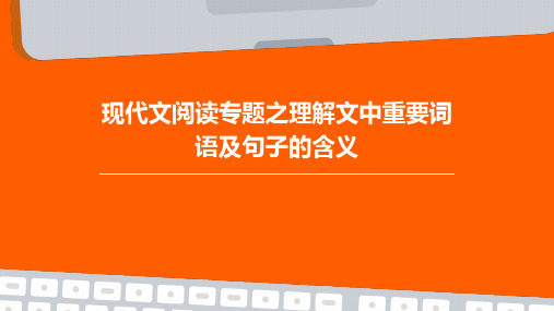 现代文阅读专题之理解文中重要词语及句子的含义