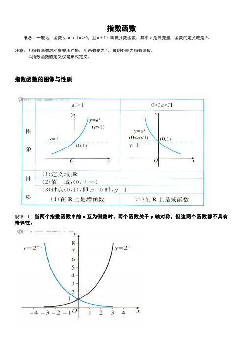 指数、对数、幂函数对比