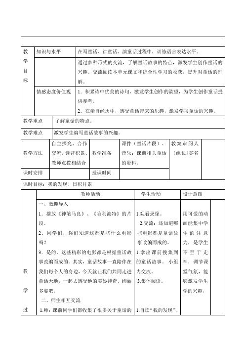 人教版小学语文四年级上册《语文园地三 口语交际》优质教案_4