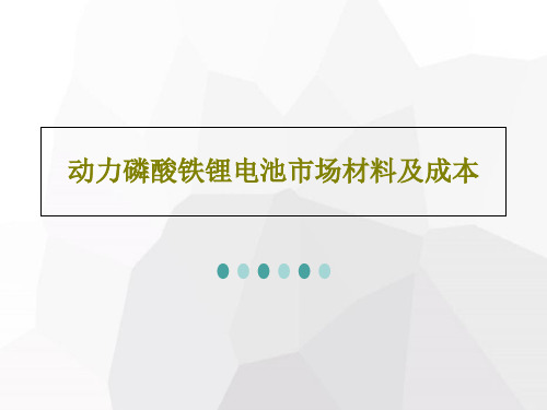 动力磷酸铁锂电池市场材料及成本共80页文档