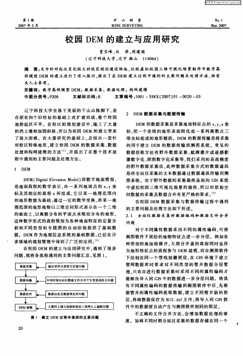 校园DEM的建立与应用研究