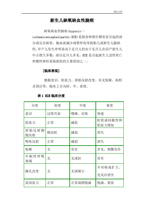 新生儿缺氧缺血性脑病(HIE)与颅内出血(ICH)的诊治