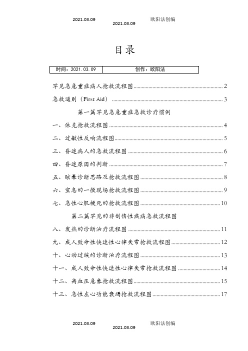 急危重症病人抢救流程图之欧阳法创编