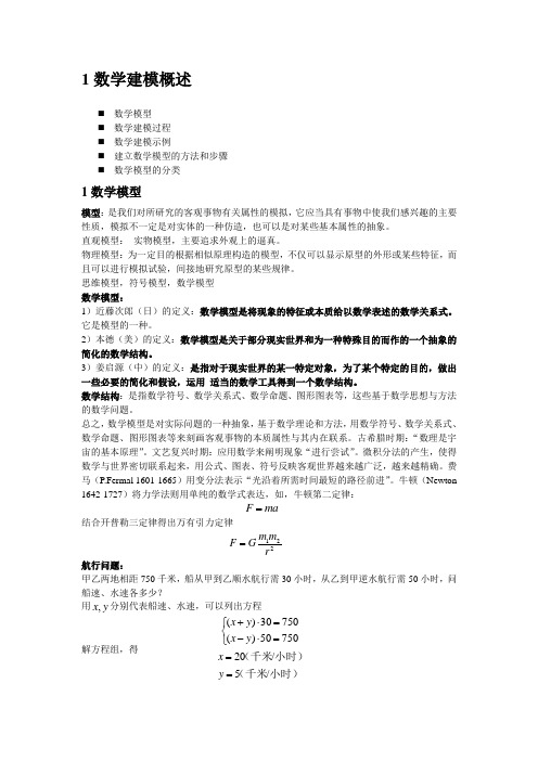 数学建模概述