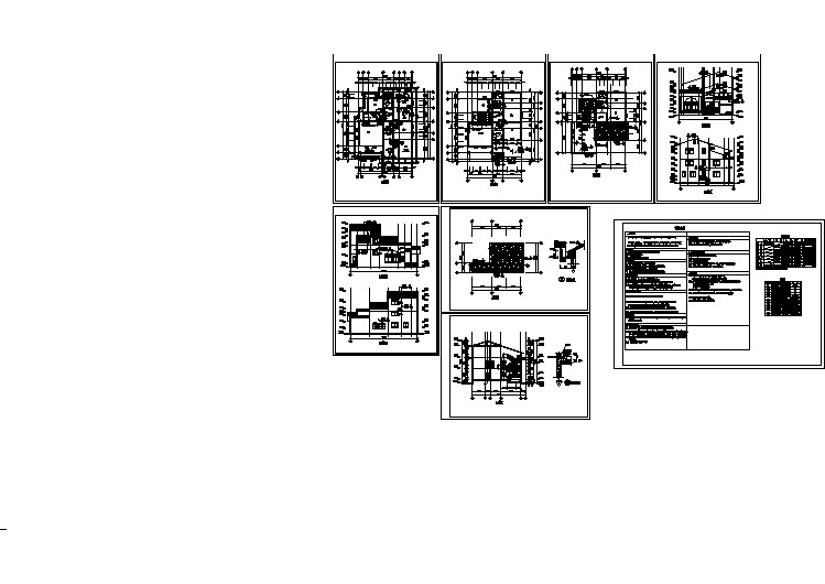 简单的别墅建筑cad图纸（含设计说明）