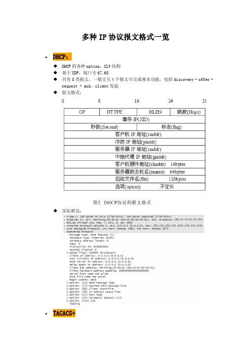 多种IP协议报文格式