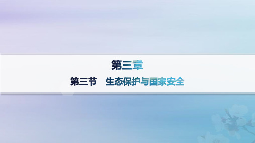 高中地理第3章环境安全与国家安全第3节生态保护与国家安全课件新人教版选择性必修3