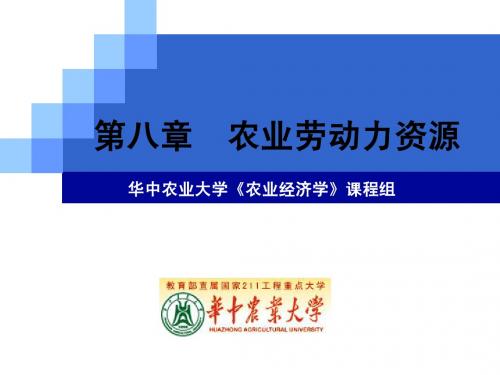 第8章 农业劳动力资源