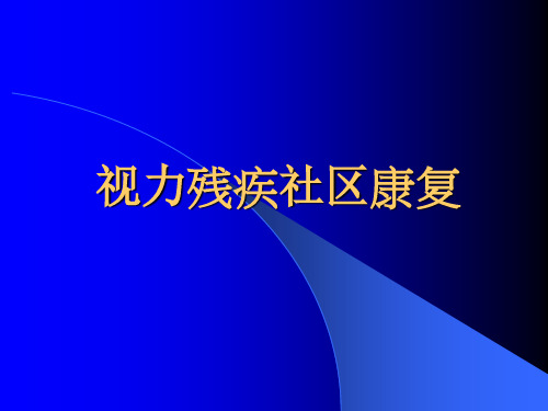 视力残疾社区康复