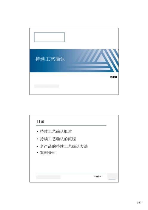 持续工艺确认
