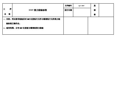 SMT推力检验标准