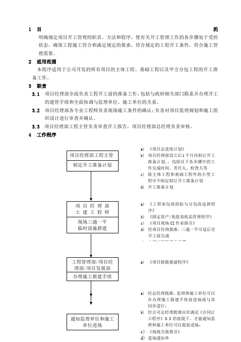 WHVKQP项目开工管理程序