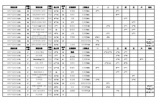 14-15-2课表艺术学院3月15日发定稿