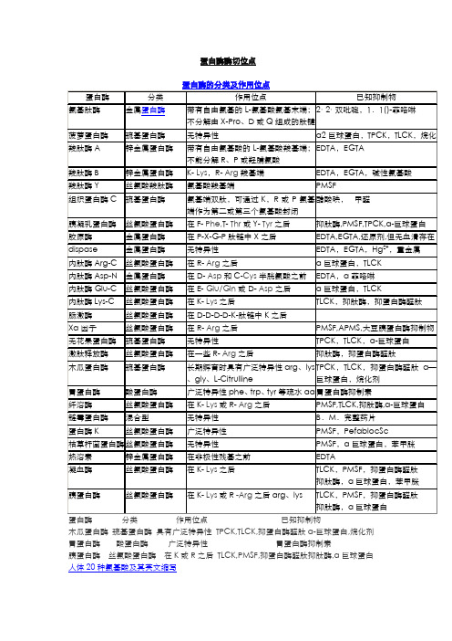 蛋白酶酶切位点